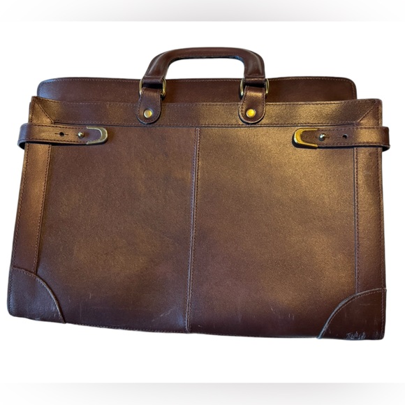 Vintage Brown Leather HIT Expandable Men’s Briefcase Attaché Bag Rare MINTY - Picture 2 of 14